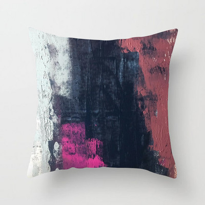 Αφηρημένη ζωγραφισμένη στο χέρι Μαξιλαροθήκη Γεωμετρικό πολύχρωμο μοτίβο κάλυμμα μαξιλαριού από πολυεστέρα Διακόσμηση φόντου καναπέ σαλονιού