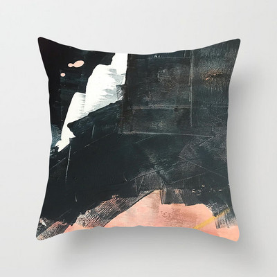 Αφηρημένη ζωγραφισμένη στο χέρι Μαξιλαροθήκη Γεωμετρικό πολύχρωμο μοτίβο κάλυμμα μαξιλαριού από πολυεστέρα Διακόσμηση φόντου καναπέ σαλονιού