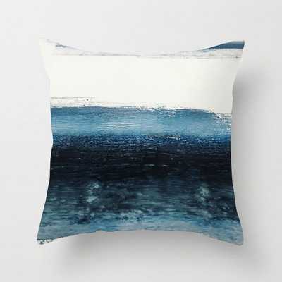 Αφηρημένη ζωγραφισμένη στο χέρι Μαξιλαροθήκη Γεωμετρικό πολύχρωμο μοτίβο κάλυμμα μαξιλαριού από πολυεστέρα Διακόσμηση φόντου καναπέ σαλονιού