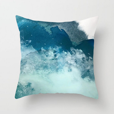 Αφηρημένη ζωγραφισμένη στο χέρι Μαξιλαροθήκη Γεωμετρικό πολύχρωμο μοτίβο κάλυμμα μαξιλαριού από πολυεστέρα Διακόσμηση φόντου καναπέ σαλονιού