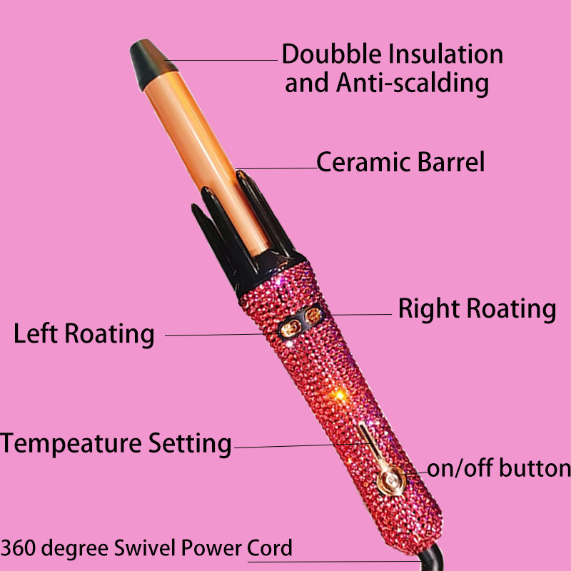 Automatikus hajcsavaró Bling hajsütővas modellador de cachos boucleur cheveux ondulador de cabello risadoras para cabello