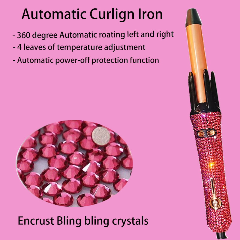 Automatikus hajcsavaró Bling hajsütővas modellador de cachos boucleur cheveux ondulador de cabello risadoras para cabello