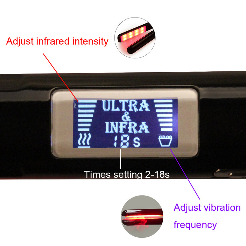 Υπέρυθρες Υπέρηχοι Περιποίηση Μαλλιών Iron Keratin Argan Oil Recover Hair κατεστραμμένα Ομαλή περιποίηση μαλλιών Εργαλεία σιδήρου Οθόνη LCD
