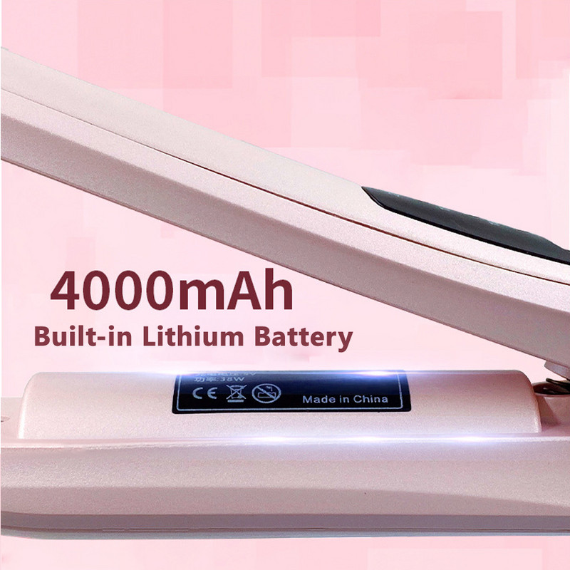 USB punjivo glačalo Bežični prijenosni keramički uređaj za ravnanje kose Uvijač Lagani stilizator za ravnanje brade 4000 mA