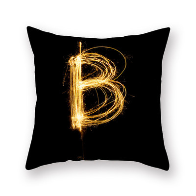 45 cm * 45 cm persikų odos pagalvės užvalkalas juodas auksinis spausdinimas pagalvės užvalkalas namų dekoravimui pagalvėlės užvalkalas Spausdinti namų dekoro pagalvių užvalkalai