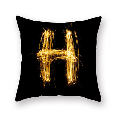 45 cm * 45 cm persikų odos pagalvės užvalkalas juodas auksinis spausdinimas pagalvės užvalkalas namų dekoravimui pagalvėlės užvalkalas Spausdinti namų dekoro pagalvių užvalkalai