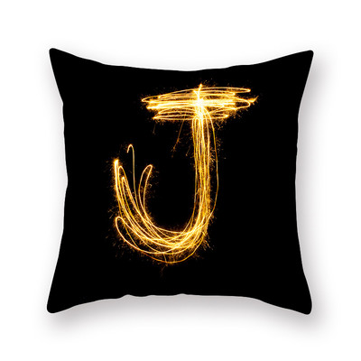 45 cm * 45 cm persikų odos pagalvės užvalkalas juodas auksinis spausdinimas pagalvės užvalkalas namų dekoravimui pagalvėlės užvalkalas Spausdinti namų dekoro pagalvių užvalkalai