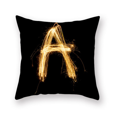 45 cm * 45 cm persikų odos pagalvės užvalkalas juodas auksinis spausdinimas pagalvės užvalkalas namų dekoravimui pagalvėlės užvalkalas Spausdinti namų dekoro pagalvių užvalkalai