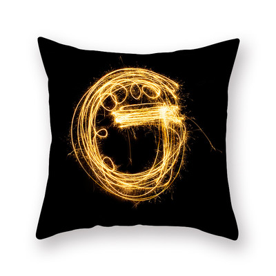 45 cm * 45 cm persikų odos pagalvės užvalkalas juodas auksinis spausdinimas pagalvės užvalkalas namų dekoravimui pagalvėlės užvalkalas Spausdinti namų dekoro pagalvių užvalkalai