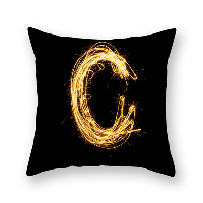 45 cm * 45 cm persikų odos pagalvės užvalkalas juodas auksinis spausdinimas pagalvės užvalkalas namų dekoravimui pagalvėlės užvalkalas Spausdinti namų dekoro pagalvių užvalkalai