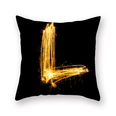 45 cm * 45 cm persikų odos pagalvės užvalkalas juodas auksinis spausdinimas pagalvės užvalkalas namų dekoravimui pagalvėlės užvalkalas Spausdinti namų dekoro pagalvių užvalkalai