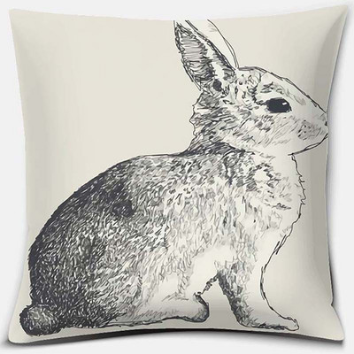 Χαριτωμένο μοτίβο σειράς κουνελιού μαξιλαροθήκη τετράγωνη μαξιλαροθήκη διακόσμηση γραφείου σπιτιού μαξιλαροθήκη cojines decorativos para καναπέ