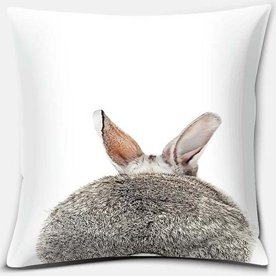 Χαριτωμένο μοτίβο σειράς κουνελιού μαξιλαροθήκη τετράγωνη μαξιλαροθήκη διακόσμηση γραφείου σπιτιού μαξιλαροθήκη cojines decorativos para καναπέ