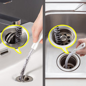 Virtuvės kriauklės valymo kablio valymo lazdelės, kamščių šalinimas kanalizacija, lankstomas gilinimo vamzdis vonios kambarys plaukų valymas kriaukle kanalizacijos gilinimas