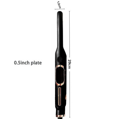 Profesionalus plaukų tiesinimo suktukas pieštukas Plokščias lygintuvas trumpiems plaukams Ploni U formos plokšteliniai plaukų formavimo įrankiai 450 ℉ dviguba įtampa