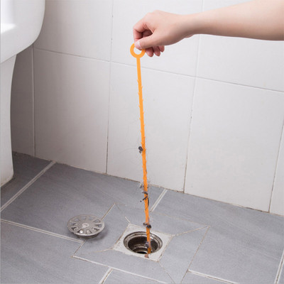 Perie de dragare a conductelor de 45 cm, perie de curățare a chiuvetei de baie, pentru curățarea părului, curățător de scurgere, curățător flexibil, înfundare, unelte de curățare a orificiilor