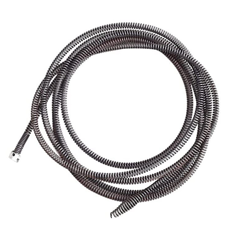 Spyruoklinis vamzdžių užkimšimas, kanalizacijos valymo įrankis, mangano plieno lankstomas kanalizacijos valiklis vonios voniai, septiko įrankiai