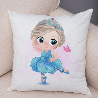 Χαριτωμένο κορίτσι και διακόσμηση μαξιλαροθήκης γάτας χαριτωμένα κινούμενα σχέδια παιδικό μαξιλάρι κάλυμμα παιδικού δωματίου καναπέ για το σπίτι αξεσουάρ διακόσμησης αυτοκινήτου