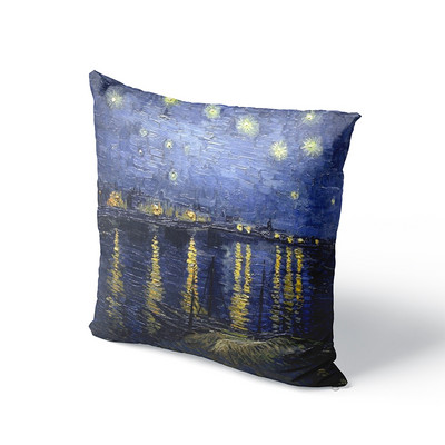 Van Gogo aliejinė tapyba pagalvės užvalkalas sofos pagalvėlės užvalkalas saulėgrąžos žvaigždėtas naktinis pagalvės užvalkalas Vestuvių vakarėlis namų dekoras 45x45cm