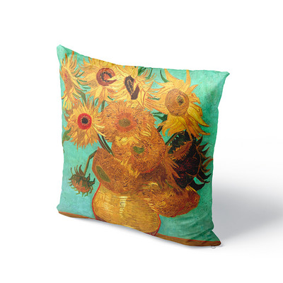 Van Gogo aliejinė tapyba pagalvės užvalkalas sofos pagalvėlės užvalkalas saulėgrąžos žvaigždėtas naktinis pagalvės užvalkalas Vestuvių vakarėlis namų dekoras 45x45cm