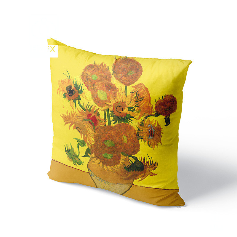 Van Gogo aliejinė tapyba pagalvės užvalkalas sofos pagalvėlės užvalkalas saulėgrąžos žvaigždėtas naktinis pagalvės užvalkalas Vestuvių vakarėlis namų dekoras 45x45cm