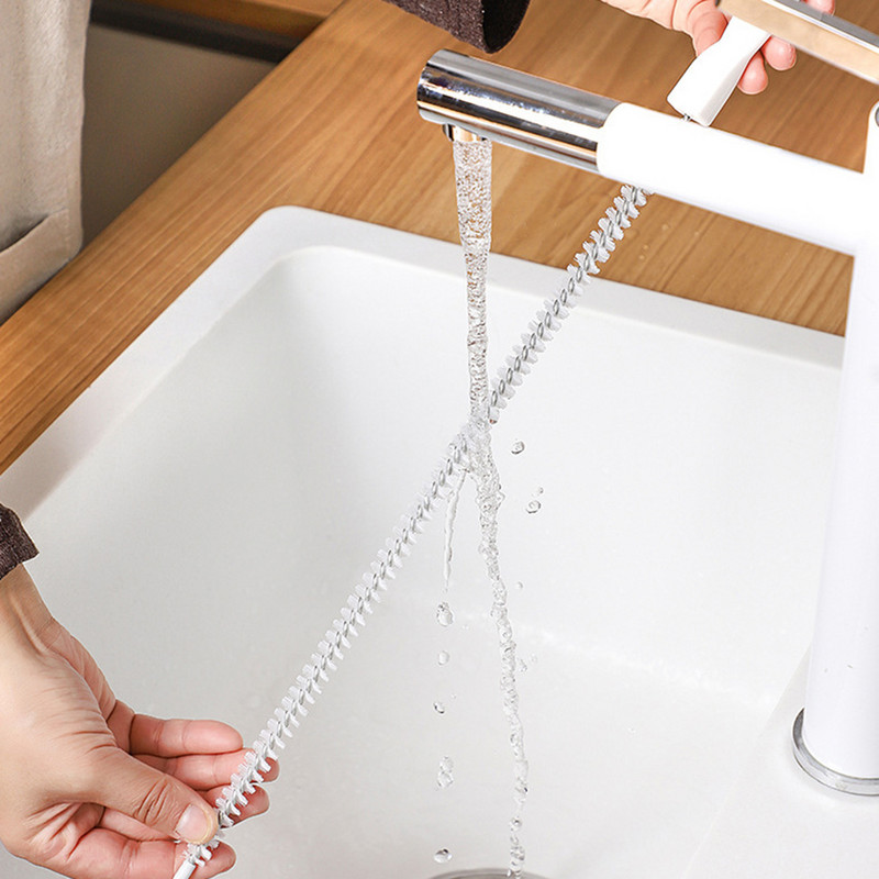 45 cm naujas lankstus nutekėjimo plaukų gyvatės užkimšimo valiklis kriauklės vonios kambario valiklis kanalizacijos šepetys kanalizacijos vamzdžių gilinimo valymo įrankiai