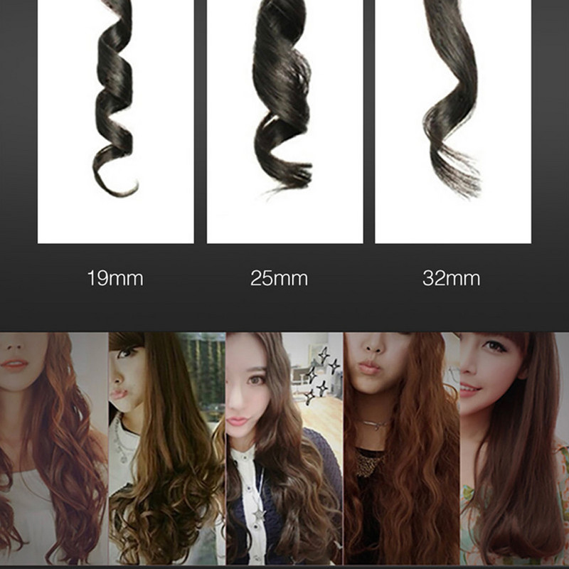  „EU Plug“ plaukų garbanojimo lygintuvas Greitai įkaistantis reguliuojamas plaukų formavimo suktukas „Salon Cone“ profesionalus „Waver“ stilius 