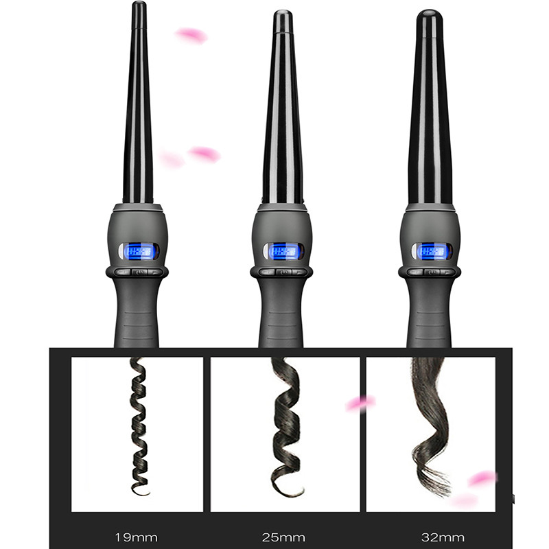 Keičiamas garbanojimo geležies rinkinys Profesionalus 2 temperatūros nustatymai su LED indikatoriumi plaukų suktuko lazdele