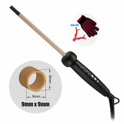 9 mm Super Slim MCH Tight Curls Wand Roller Маша за коса Керамична конусна къдрица Afro Hair Beauty Маша Гофрирана плоча