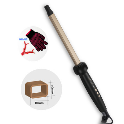 9 mm itin plonas MCH tankios garbanos lazdelės volelis plaukų suktukas keraminis kūgio žiedas Afro plaukų grožiui garbanojimo geležies gofruota plokštelė