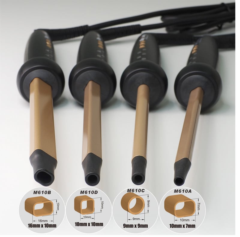 NO BOX MCH Tight Curls Wand Roller Szupervékony Hajcsavaró Kerámia Kúpos Ringlet Afro Hair Beauty Curling Vas hullámlemez