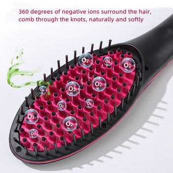 Електрическа четка за изправяне на коса Йонна ютия за изправяне на коса Професионален керамичен масажор за оформяне на коса Инструменти Нагряващ горещ гребен