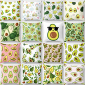 Avokadų atogrąžų vaisių dekoratyvinės pagalvėlės pagalvės užvalkalas poliesterio pagalvėlės užvalkalas pagalvės sofos dekoravimas pagalvės užvalkalas 40883