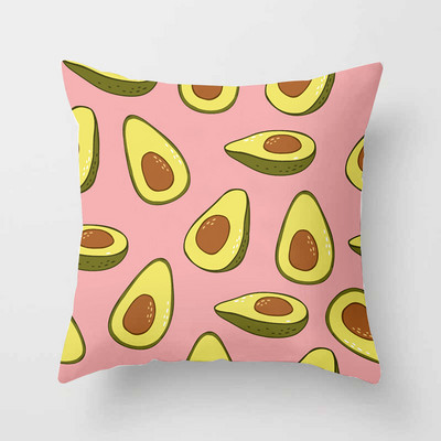 Avokadų atogrąžų vaisių dekoratyvinės pagalvėlės pagalvės užvalkalas poliesterio pagalvėlės užvalkalas pagalvės sofos dekoravimas pagalvės užvalkalas 40883