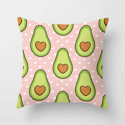 Avokadų atogrąžų vaisių dekoratyvinės pagalvėlės pagalvės užvalkalas poliesterio pagalvėlės užvalkalas pagalvės sofos dekoravimas pagalvės užvalkalas 40883