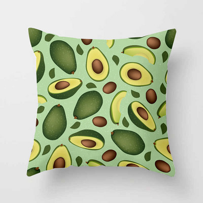Avokadų atogrąžų vaisių dekoratyvinės pagalvėlės pagalvės užvalkalas poliesterio pagalvėlės užvalkalas pagalvės sofos dekoravimas pagalvės užvalkalas 40883