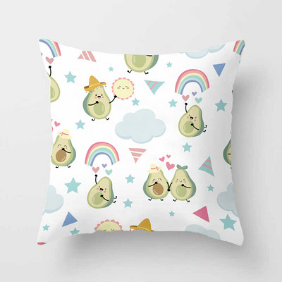 Avokadų atogrąžų vaisių dekoratyvinės pagalvėlės pagalvės užvalkalas poliesterio pagalvėlės užvalkalas pagalvės sofos dekoravimas pagalvės užvalkalas 40883