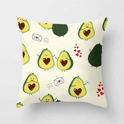 Avokadų atogrąžų vaisių dekoratyvinės pagalvėlės pagalvės užvalkalas poliesterio pagalvėlės užvalkalas pagalvės sofos dekoravimas pagalvės užvalkalas 40883