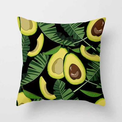 Avokadų atogrąžų vaisių dekoratyvinės pagalvėlės pagalvės užvalkalas poliesterio pagalvėlės užvalkalas pagalvės sofos dekoravimas pagalvės užvalkalas 40883