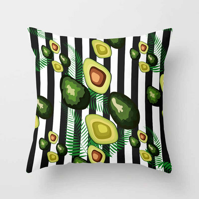 Avokadų atogrąžų vaisių dekoratyvinės pagalvėlės pagalvės užvalkalas poliesterio pagalvėlės užvalkalas pagalvės sofos dekoravimas pagalvės užvalkalas 40883