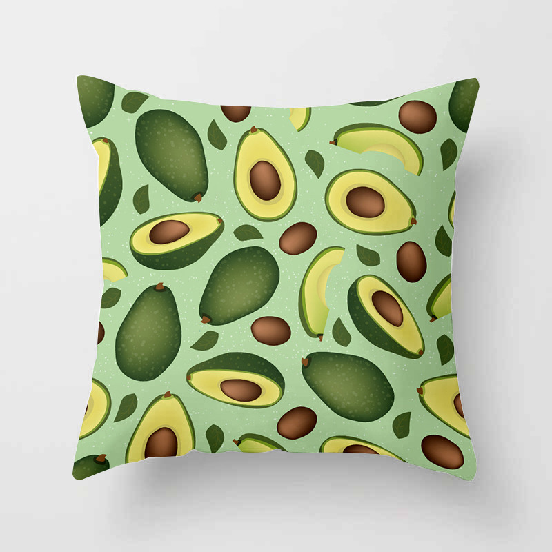 Avokadų atogrąžų vaisių dekoratyvinės pagalvėlės pagalvės užvalkalas poliesterio pagalvėlės užvalkalas pagalvės sofos dekoravimas pagalvės užvalkalas 40883