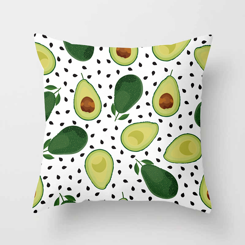 Avokadų atogrąžų vaisių dekoratyvinės pagalvėlės pagalvės užvalkalas poliesterio pagalvėlės užvalkalas pagalvės sofos dekoravimas pagalvės užvalkalas 40883