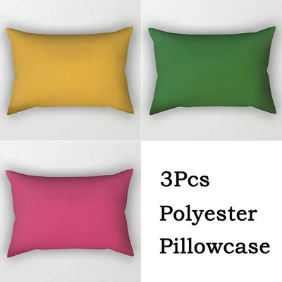 3 vnt. / siunta Vienspalvis pagalvėlės užvalkalas stačiakampis mėlynas juodas poliesterio pagalvės užvalkalas vienpusis spausdinimas juosmens pagalvės užvalkalas sofos dekoras