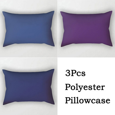 3 vnt. / siunta Vienspalvis pagalvėlės užvalkalas stačiakampis mėlynas juodas poliesterio pagalvės užvalkalas vienpusis spausdinimas juosmens pagalvės užvalkalas sofos dekoras