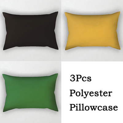 3 vnt. / siunta Vienspalvis pagalvėlės užvalkalas stačiakampis mėlynas juodas poliesterio pagalvės užvalkalas vienpusis spausdinimas juosmens pagalvės užvalkalas sofos dekoras