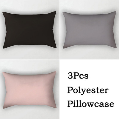 3 vnt. / siunta Vienspalvis pagalvėlės užvalkalas stačiakampis mėlynas juodas poliesterio pagalvės užvalkalas vienpusis spausdinimas juosmens pagalvės užvalkalas sofos dekoras