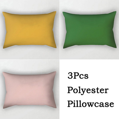 3 vnt. / siunta Vienspalvis pagalvėlės užvalkalas stačiakampis mėlynas juodas poliesterio pagalvės užvalkalas vienpusis spausdinimas juosmens pagalvės užvalkalas sofos dekoras