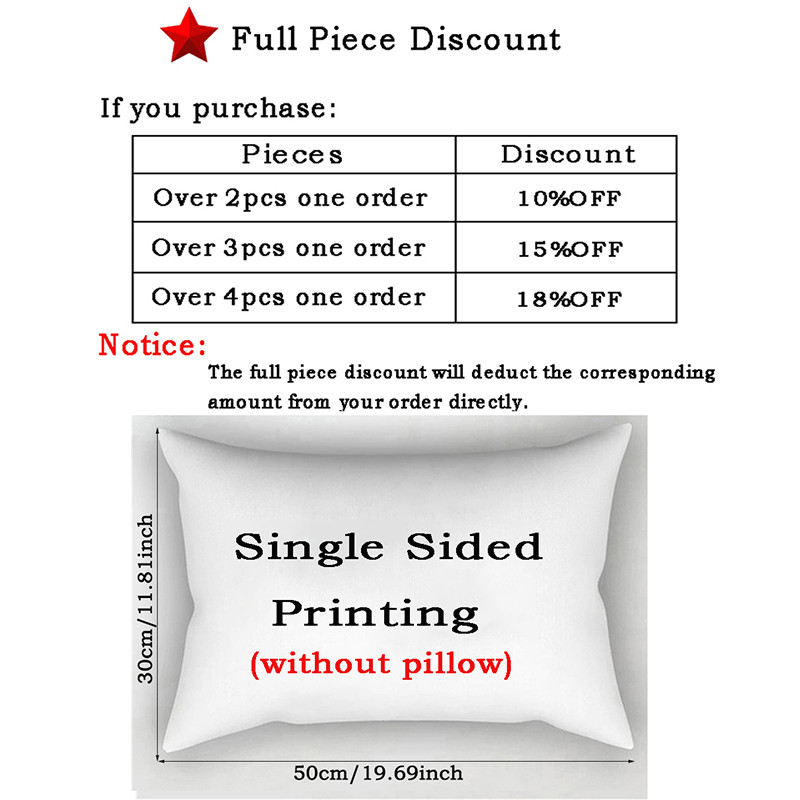 3 vnt. / siunta Vienspalvis pagalvėlės užvalkalas stačiakampis mėlynas juodas poliesterio pagalvės užvalkalas vienpusis spausdinimas juosmens pagalvės užvalkalas sofos dekoras