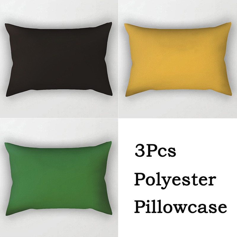 3 vnt. / siunta Vienspalvis pagalvėlės užvalkalas stačiakampis mėlynas juodas poliesterio pagalvės užvalkalas vienpusis spausdinimas juosmens pagalvės užvalkalas sofos dekoras