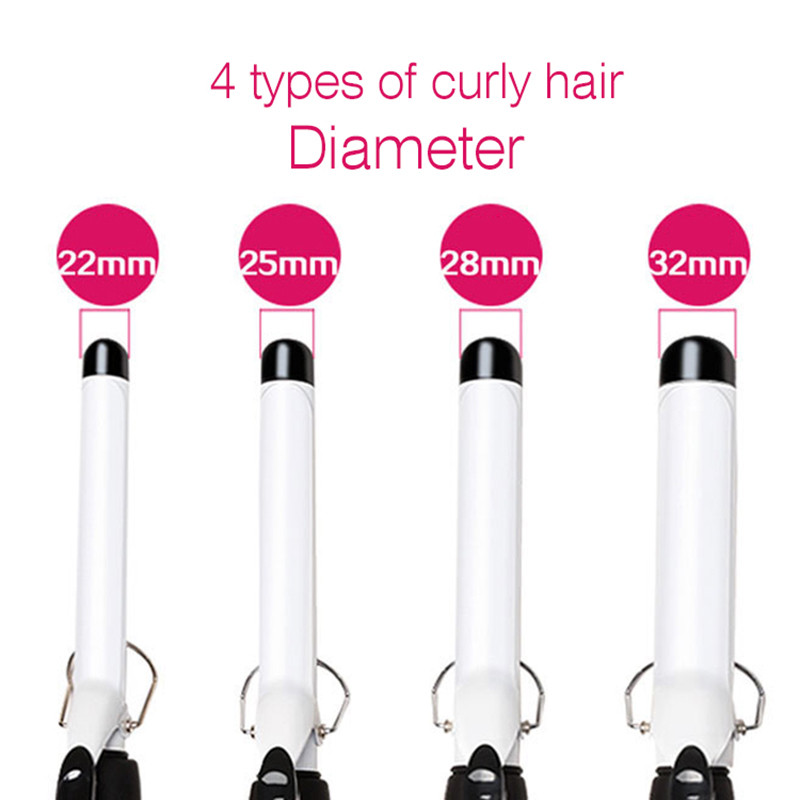 Ondulator profesional de 22-32 mm, ondulator electric din ceramică pentru ondularea părului, bucle mari, cu temperatură constantă, instrument de coafare ondulator de modă